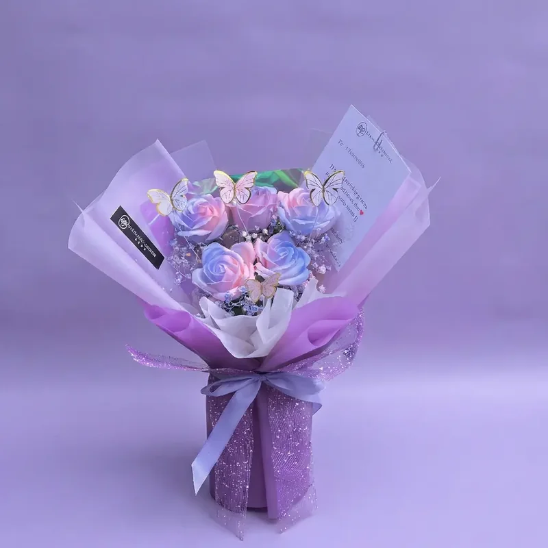 Unicorn Artificial Violet with Butterfly